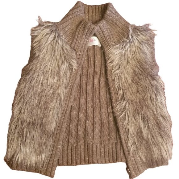 EUC | Justice | Faux Fur | Sparkly | Vest | Size: 5 - Picture 2 of 13